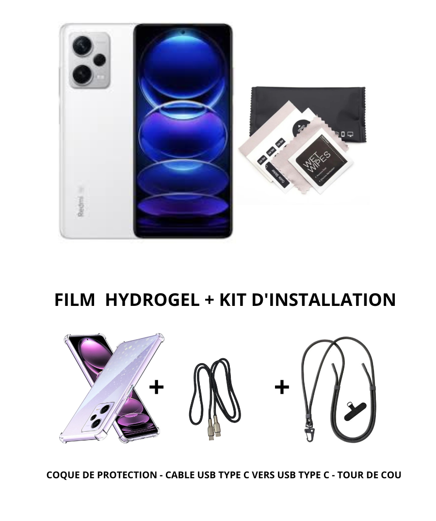Coque De Protection Pour Redmi NOTE 12 PRO PLUS 5G – Gel + Dos Rigide – Transparente, Neuve
