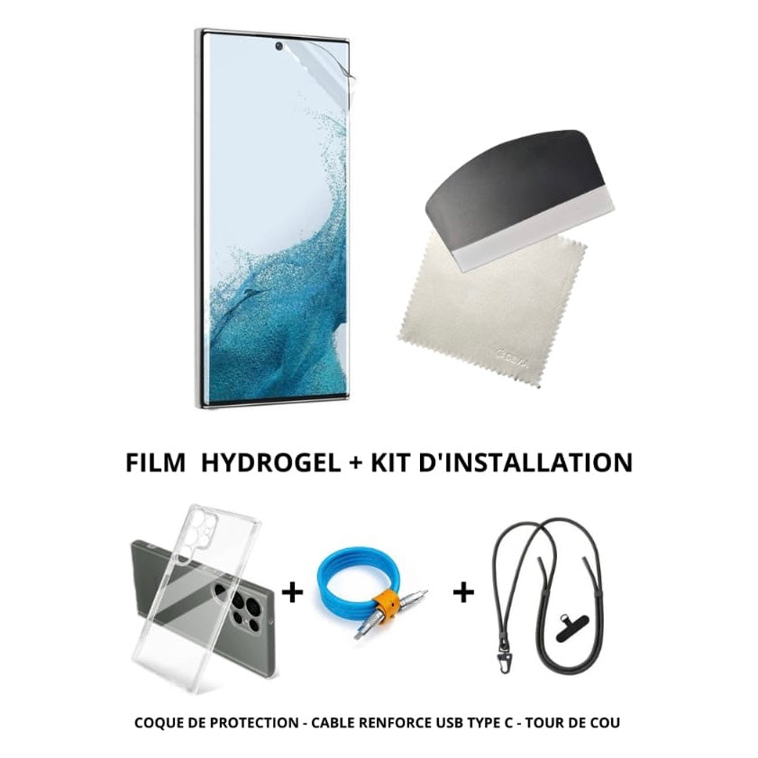 Asoway Film Protection écran pour Samsung Galaxy S23 Ultra Souple Hydrogel  Protecteur d'écran Couverture Complète Film Pas d'eau pulverisante, Conçu
