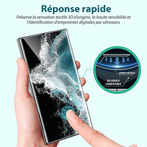 Protège écran XEPTIO Samsung Galaxy S21 5G vitre noir