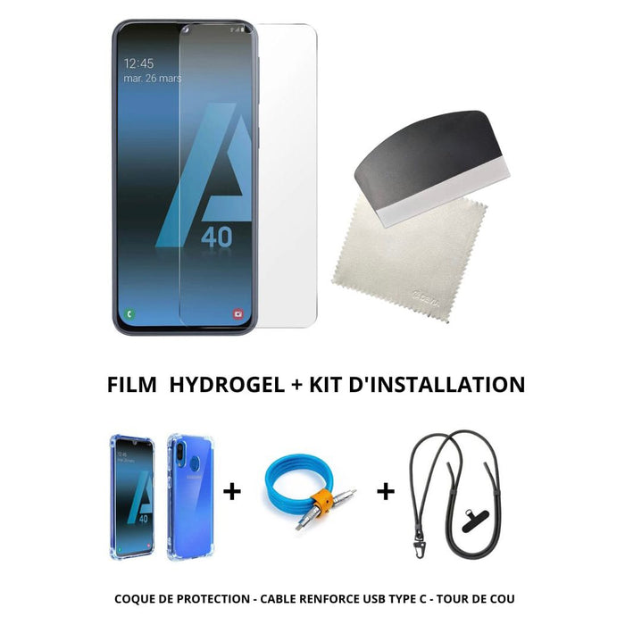 Film Hydrogel 4 en 1 pour Samsung Galaxy, Protecteur de Verre d