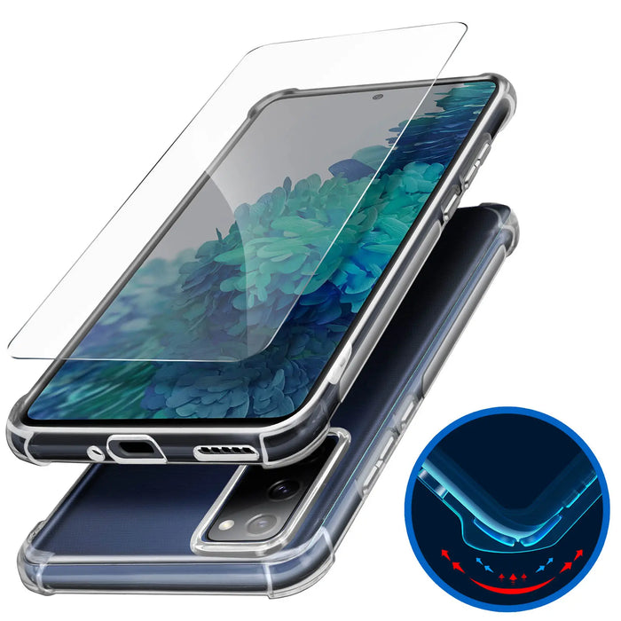Pack Protection Samsung Galaxy S20 FE : Coque Transparente + Film